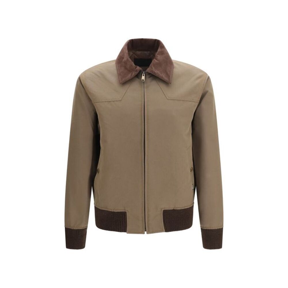 Prada Brown Cotton Full-Length Men's Jacket